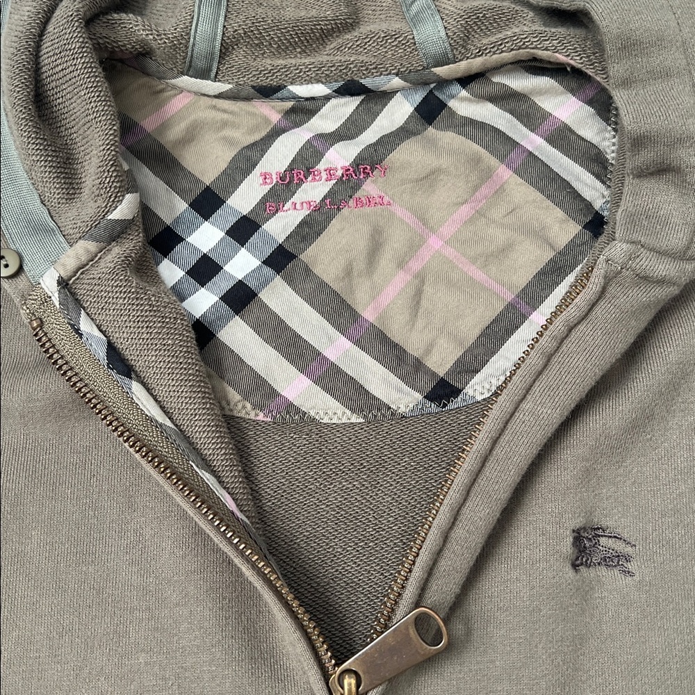 Burberry Green Zip-Up Hoodie - Picture 2 of 7